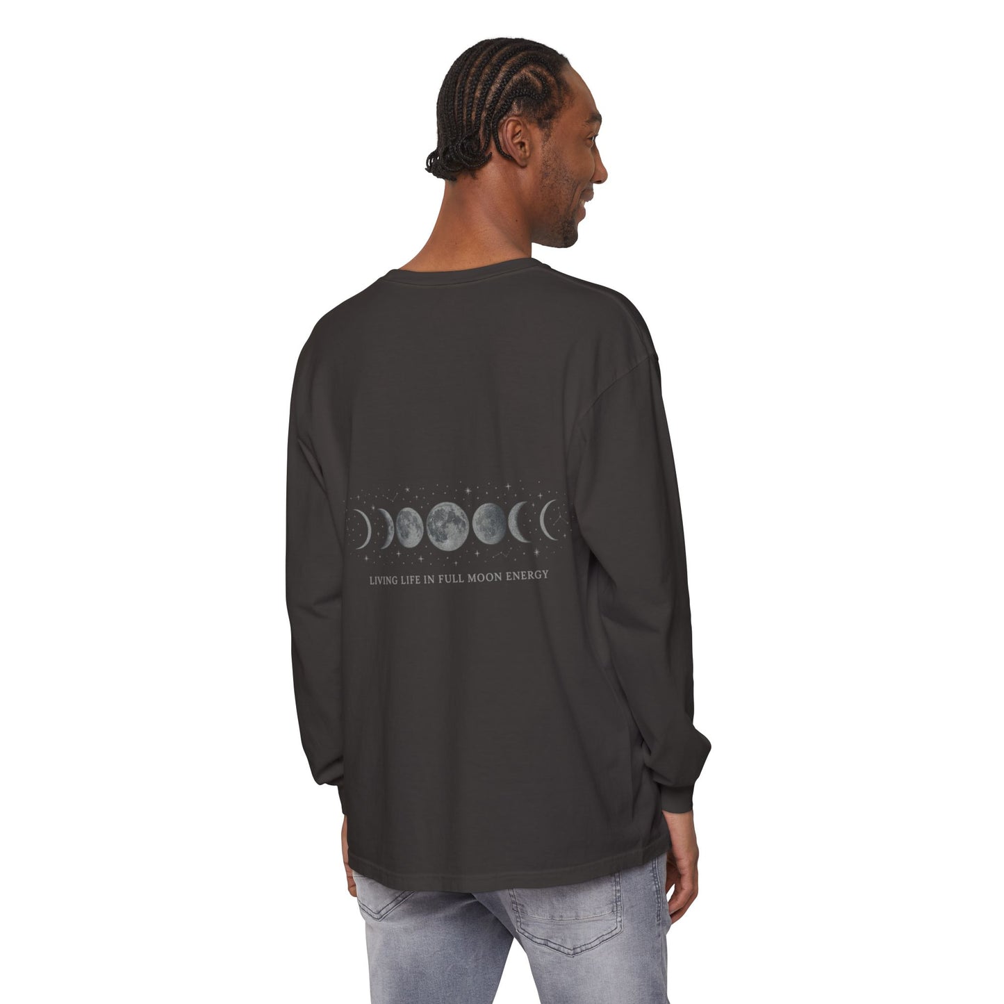 Full Moon Energy Long Sleeve T-Shirt, Celestial Apparel, Gifts for Moon Lovers, Astrology Tee, Spiritual Clothing, Unisex Moon Shirt