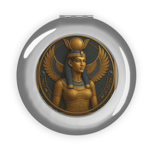 Egyptian Goddess Isis Compact Travel Magic Mirror