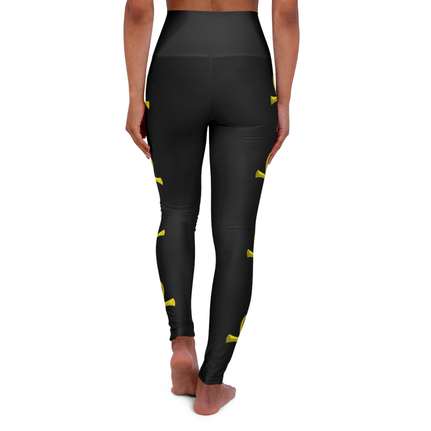 Ankh High Waisted Yoga Healing Leggings (black)
