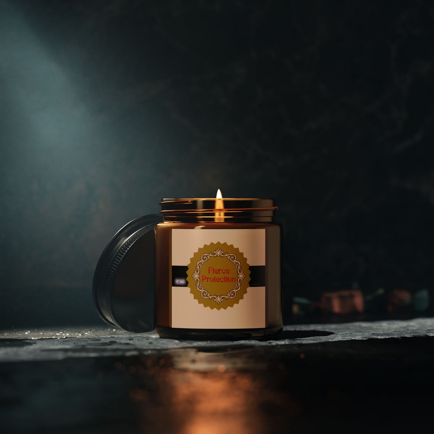 Fierce Protection Scented Soy Candle (Multi-Size, Amber Jar)