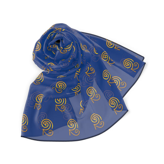 Mystic Temple Scarf - Book of Rasheeda Sigil (blue)