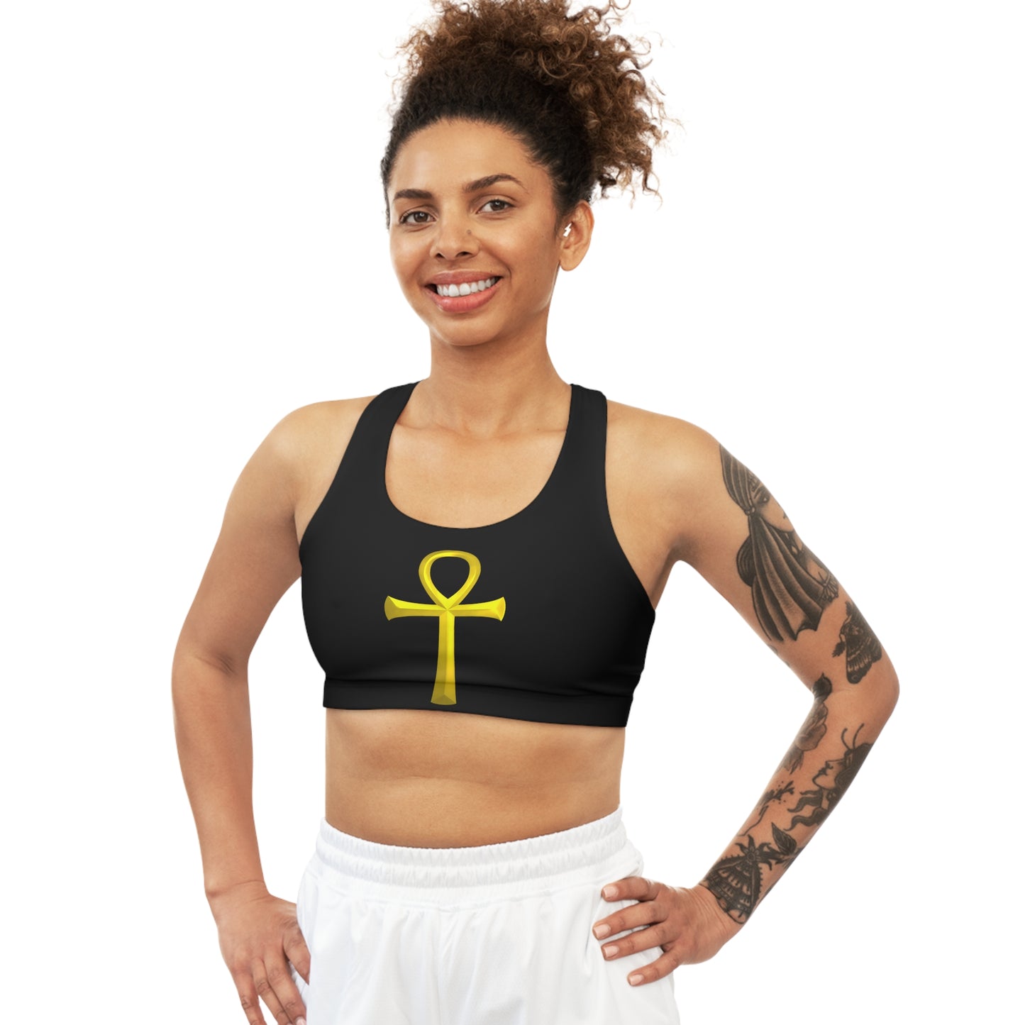 Ankh Healing Sports Bra (black)