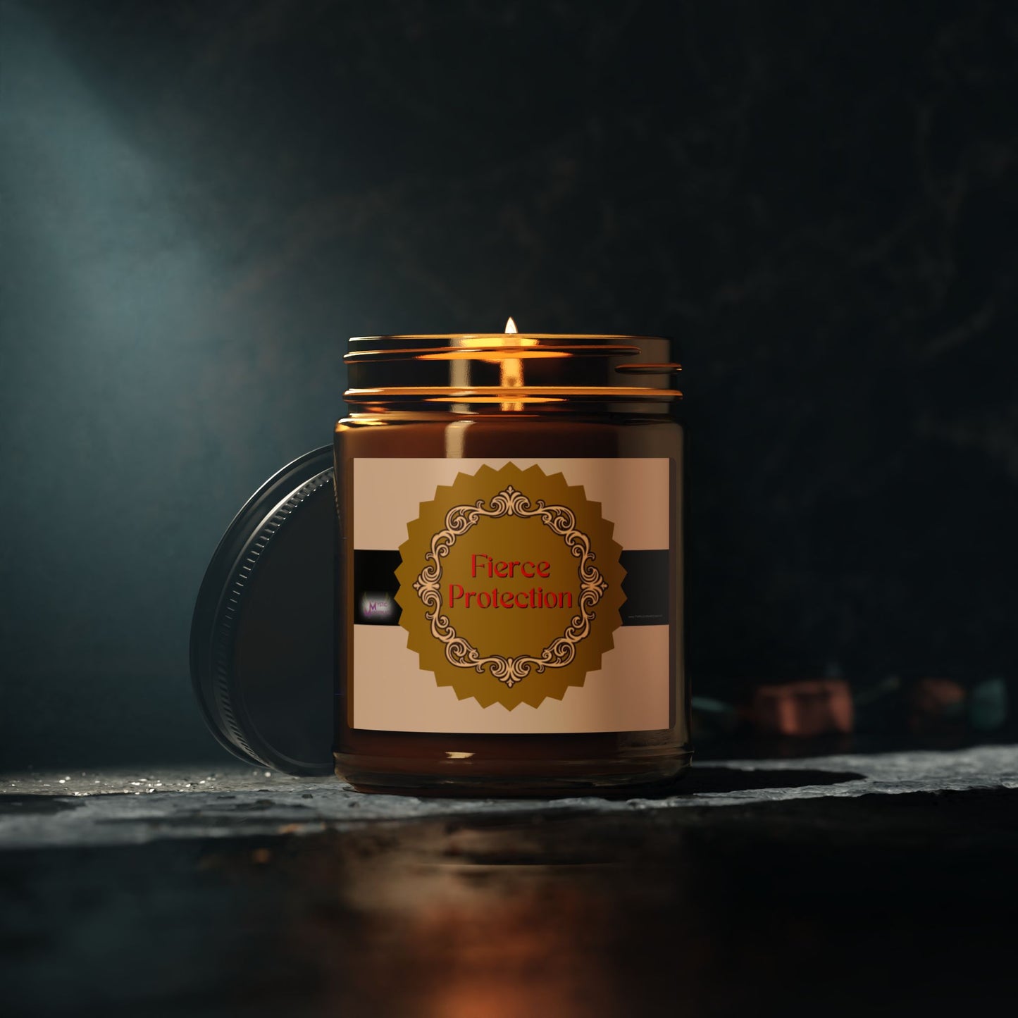 Fierce Protection Scented Soy Candle (Multi-Size, Amber Jar)