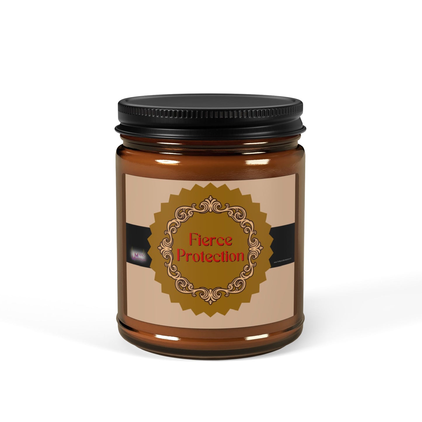 Fierce Protection Scented Soy Candle (Multi-Size, Amber Jar)