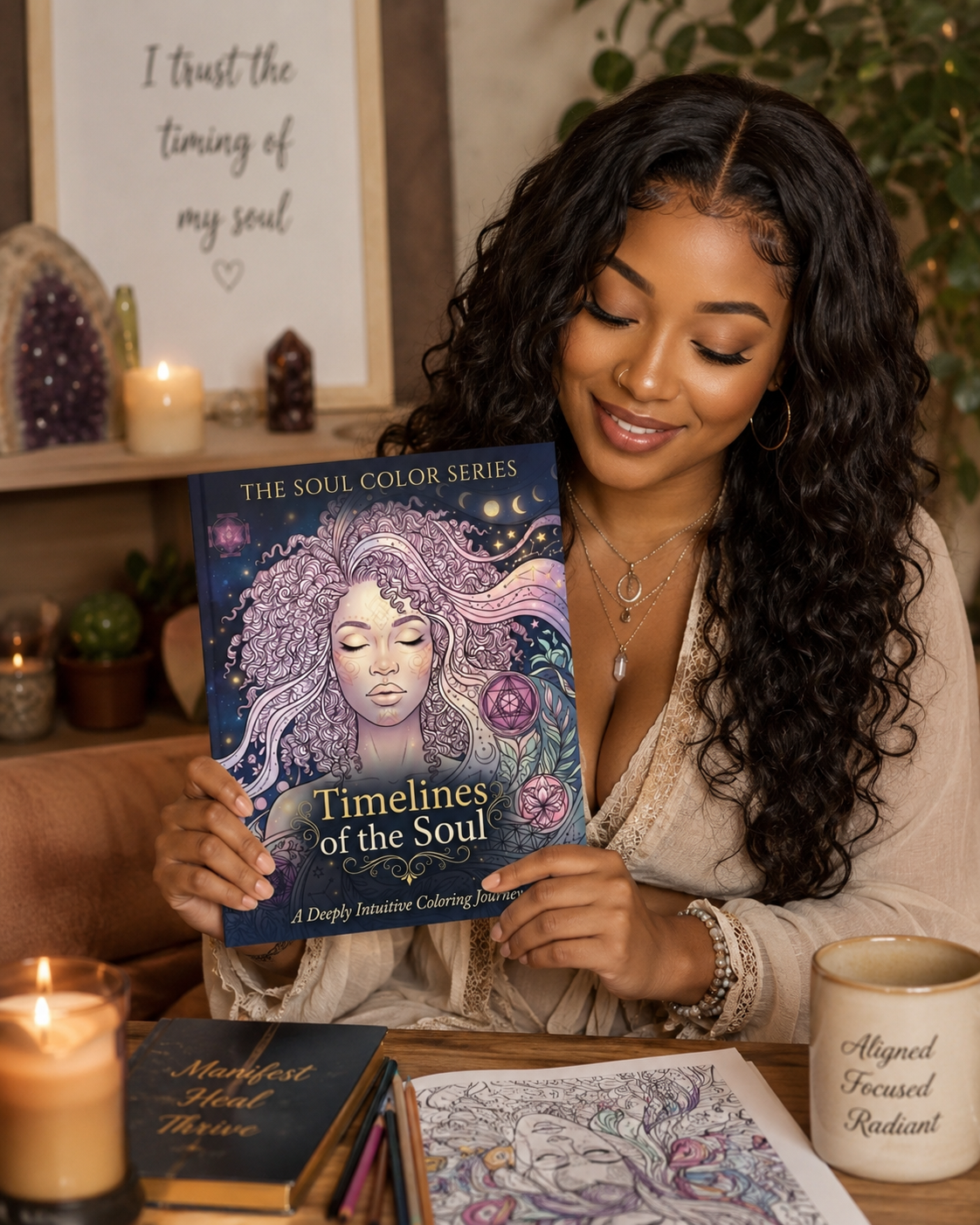 Timelines of the Soul Coloring Book — Intuitive Spiritual Art for Mindful Relaxation