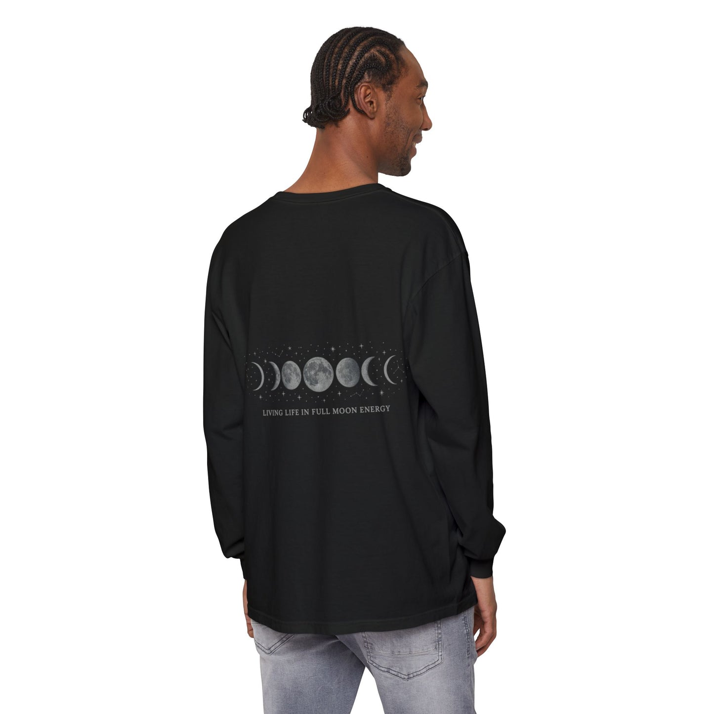 Full Moon Energy Long Sleeve T-Shirt, Celestial Apparel, Gifts for Moon Lovers, Astrology Tee, Spiritual Clothing, Unisex Moon Shirt