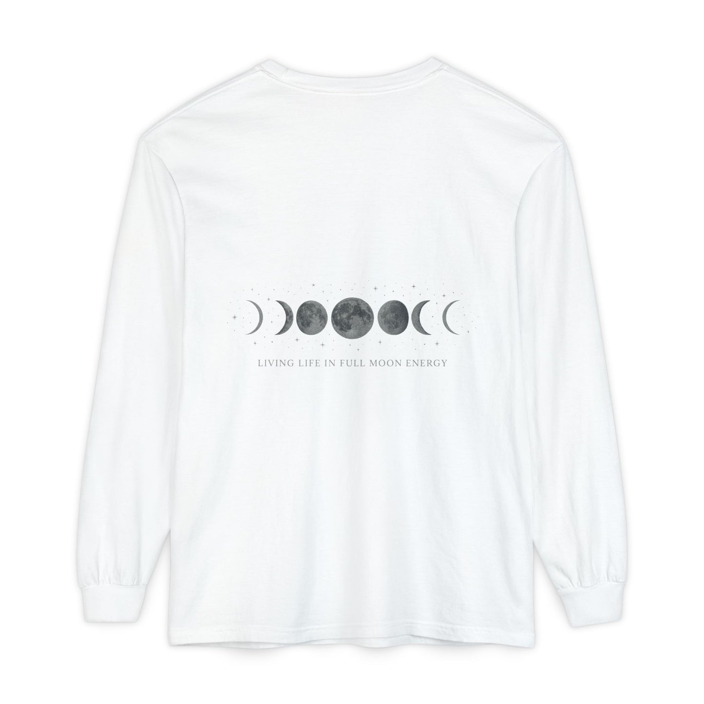 Full Moon Energy Long Sleeve T-Shirt, Celestial Apparel, Gifts for Moon Lovers, Astrology Tee, Spiritual Clothing, Unisex Moon Shirt