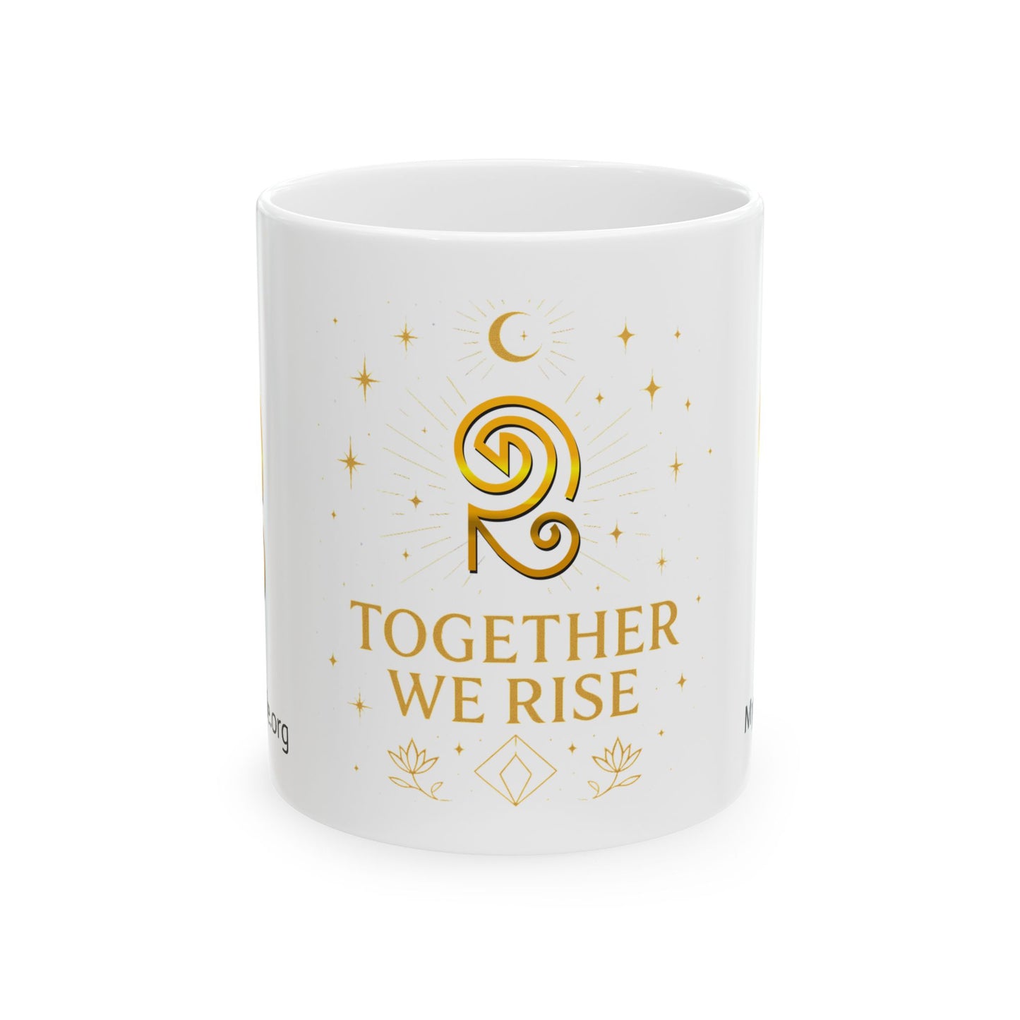 Inspirational Ceramic Mug - "Together We Rise" -Mystic Temple