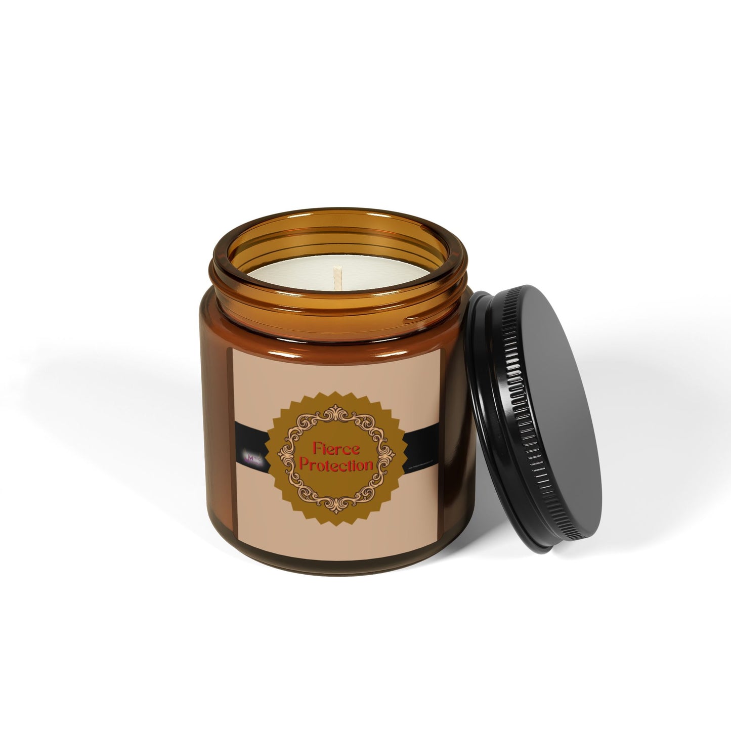 Fierce Protection Scented Soy Candle (Multi-Size, Amber Jar)