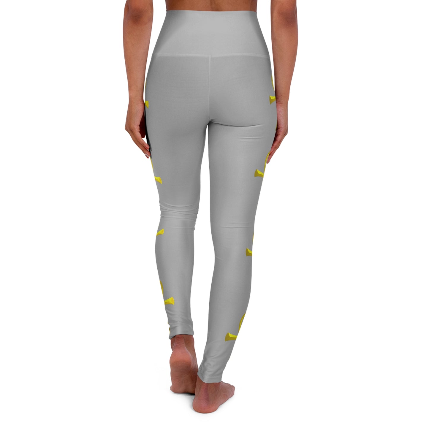 Ankh High Waisted Yoga Healing Leggings (light grey)