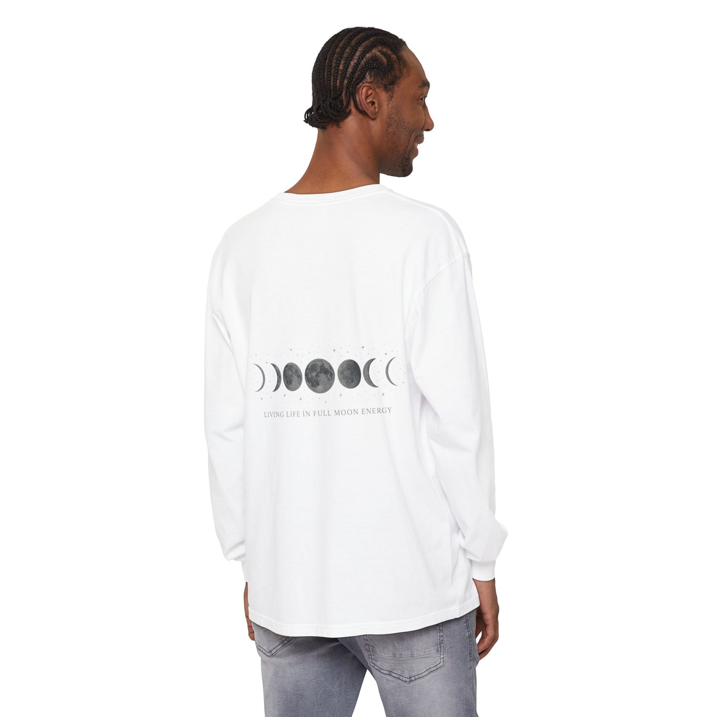 Full Moon Energy Long Sleeve T-Shirt, Celestial Apparel, Gifts for Moon Lovers, Astrology Tee, Spiritual Clothing, Unisex Moon Shirt