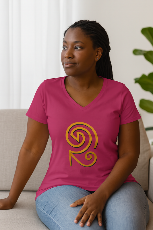 Book of Rasheeda Ladies' V-Neck T-Shirt - Mystic Temple