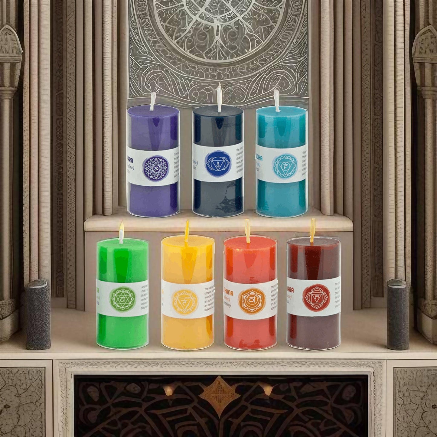 Healing Chakra Candle Gift Set (7 Candles)