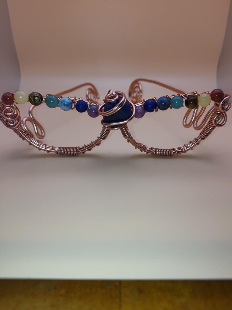 Custom, Handmade Crystal Eyeglasses (cat eye)- Psychic Energy