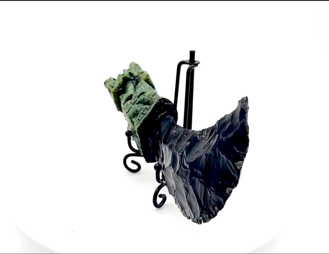 Mayan Obsidian Ritual Knife (Energy Clearing & Removal) -Large with Stand