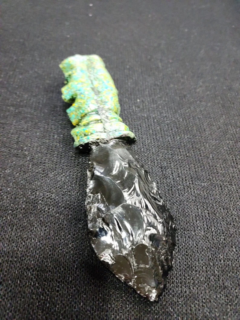 Mayan Obsidian Ritual Knife (Energy Clearing & Removal) -Large