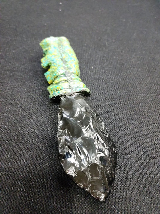 Mayan Obsidian Ritual Knife (Energy Clearing & Removal) -Large