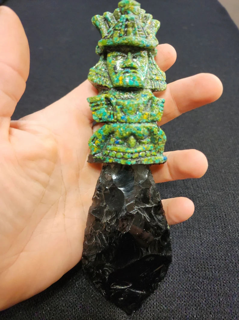 Mayan Obsidian Ritual Knife (Energy Clearing & Removal) -Large