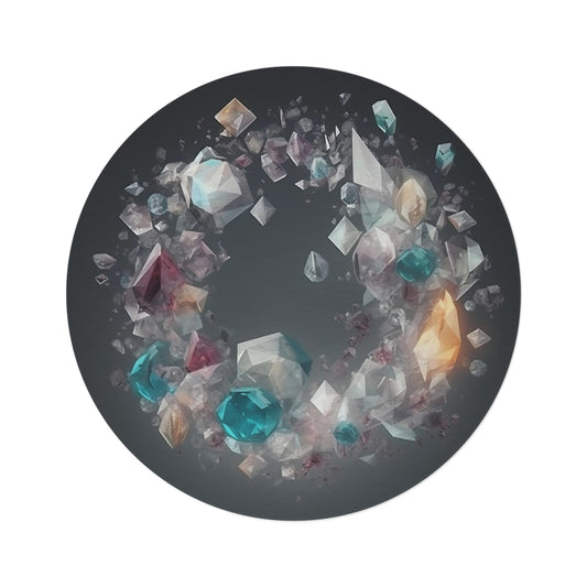 Crystal Round Meditation/Ritual Rug