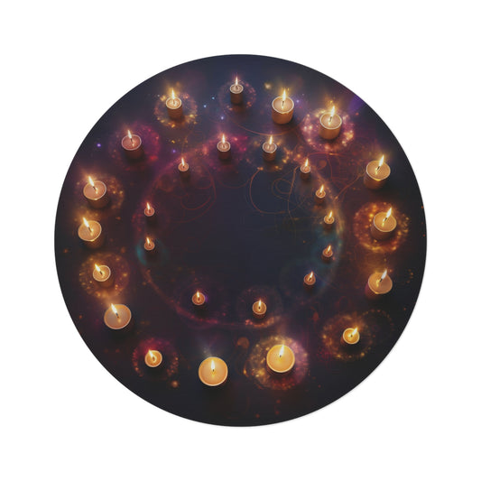 Candle Casting #1 Round Meditation/Ritual Rug