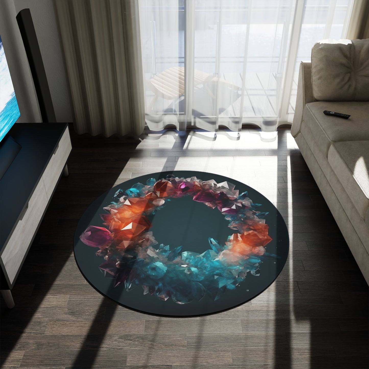 Crystal #2 Round Meditation/Ritual Rug