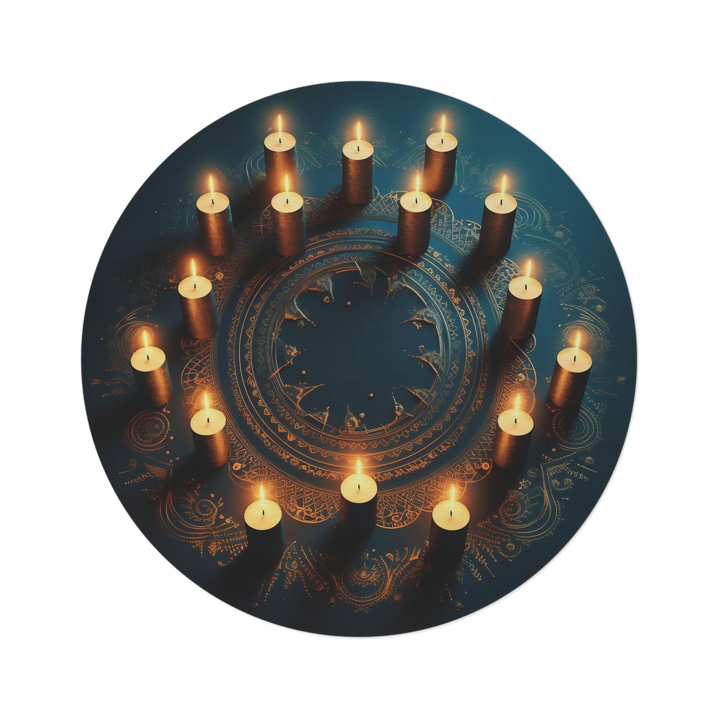 Sacred Ceremony 3D Round Meditation/Ritual Rug
