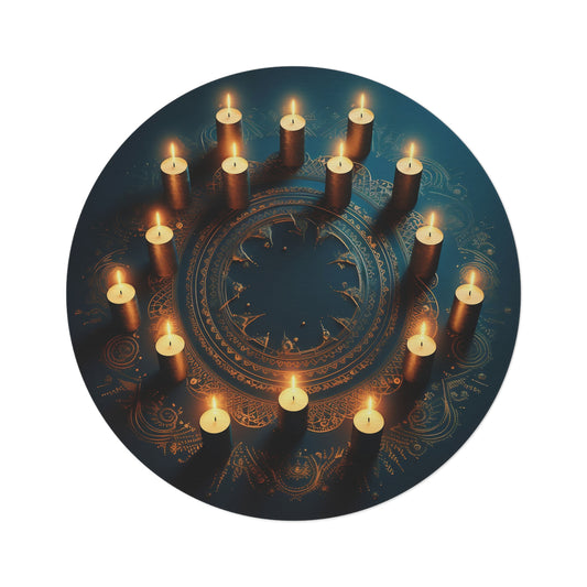 Sacred Ceremony 3D Round Meditation/Ritual Rug