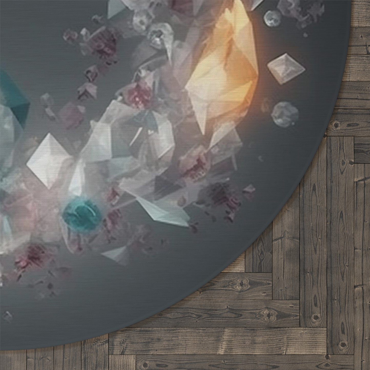 Crystal Round Meditation/Ritual Rug