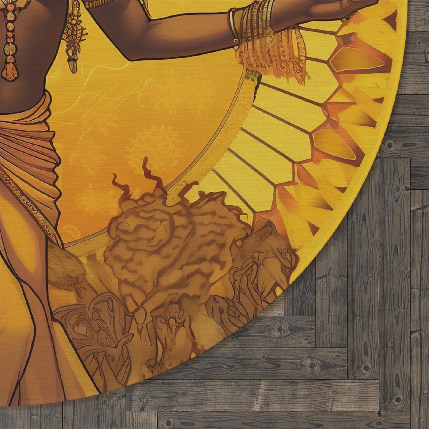 Oshun Round Meditation/Ritual Rug