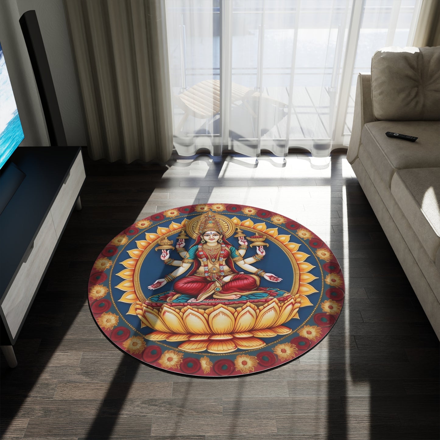 Lakshmi Round Meditation/Ritual Rug