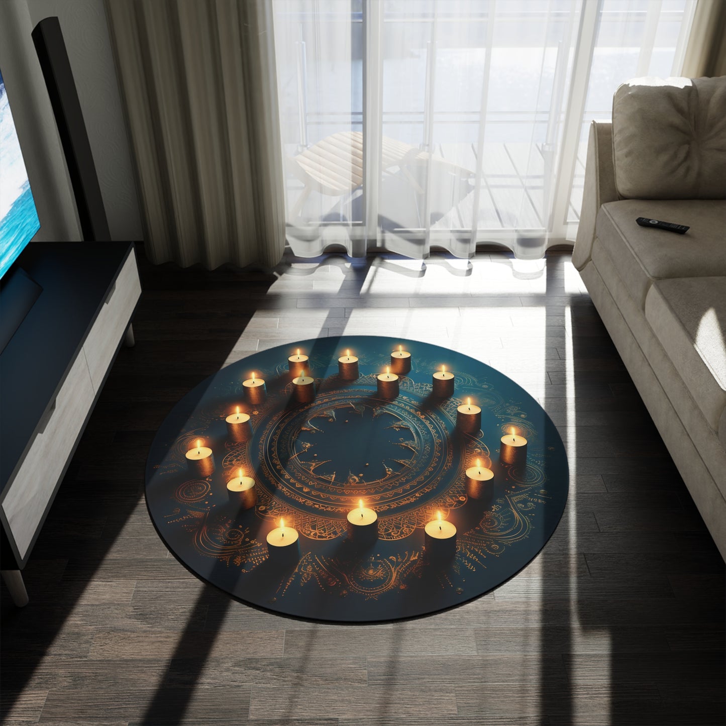 Sacred Ceremony 3D Round Meditation/Ritual Rug