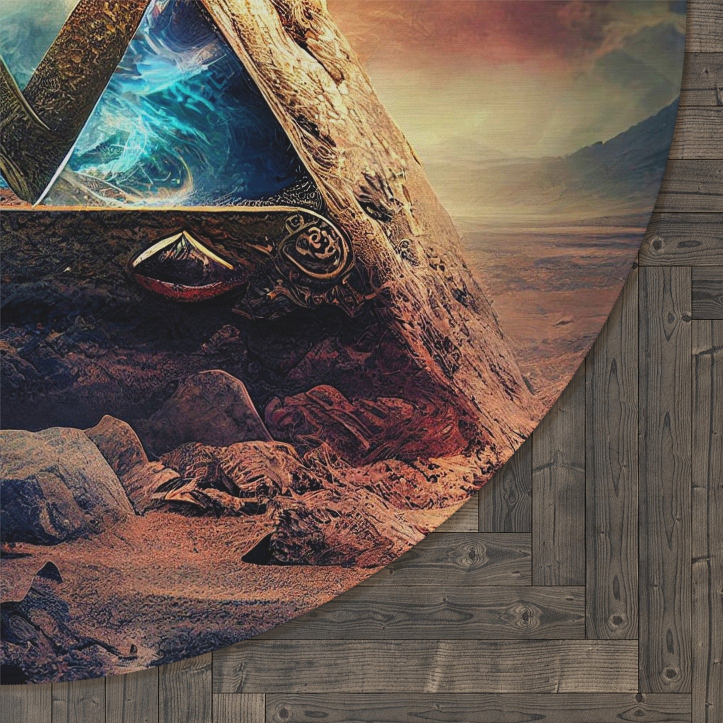 Triangle of Manifestation Round Meditation/Ritual Rug