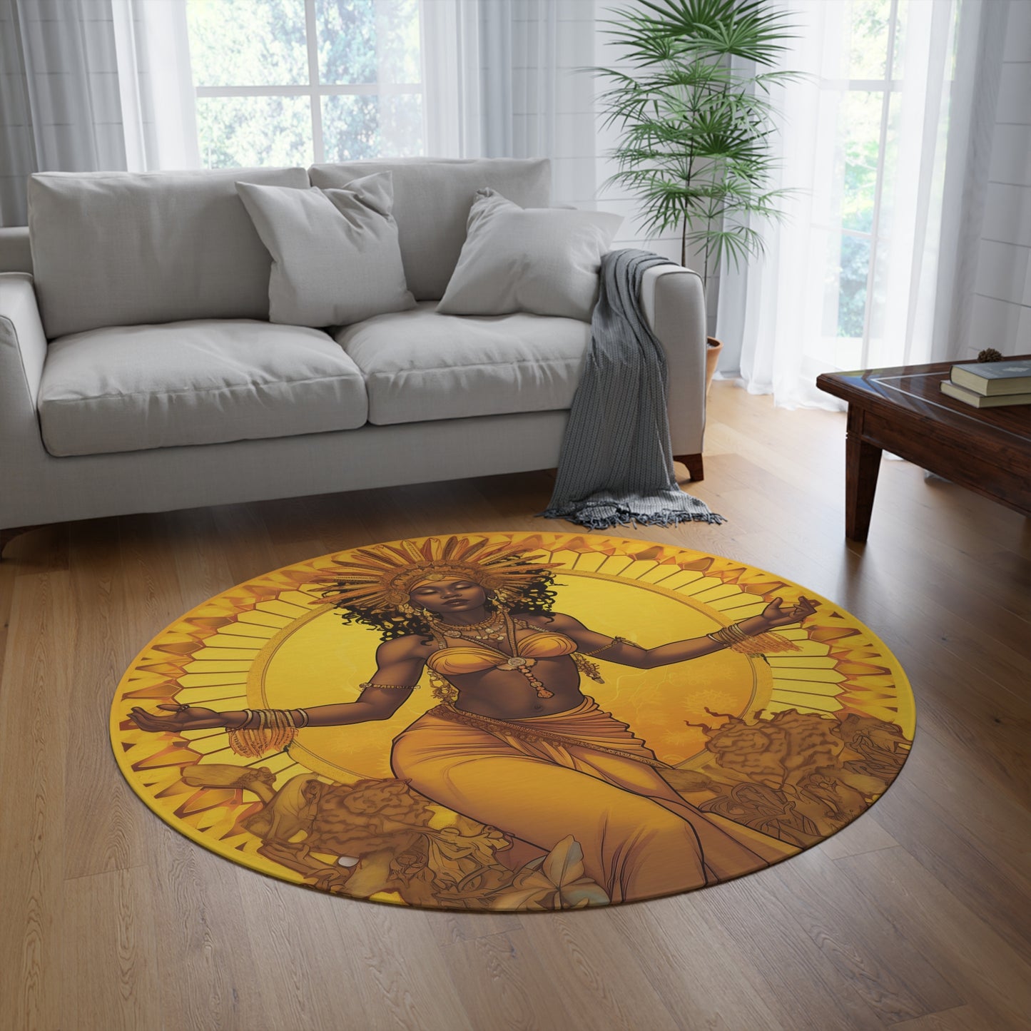 Oshun Round Meditation/Ritual Rug