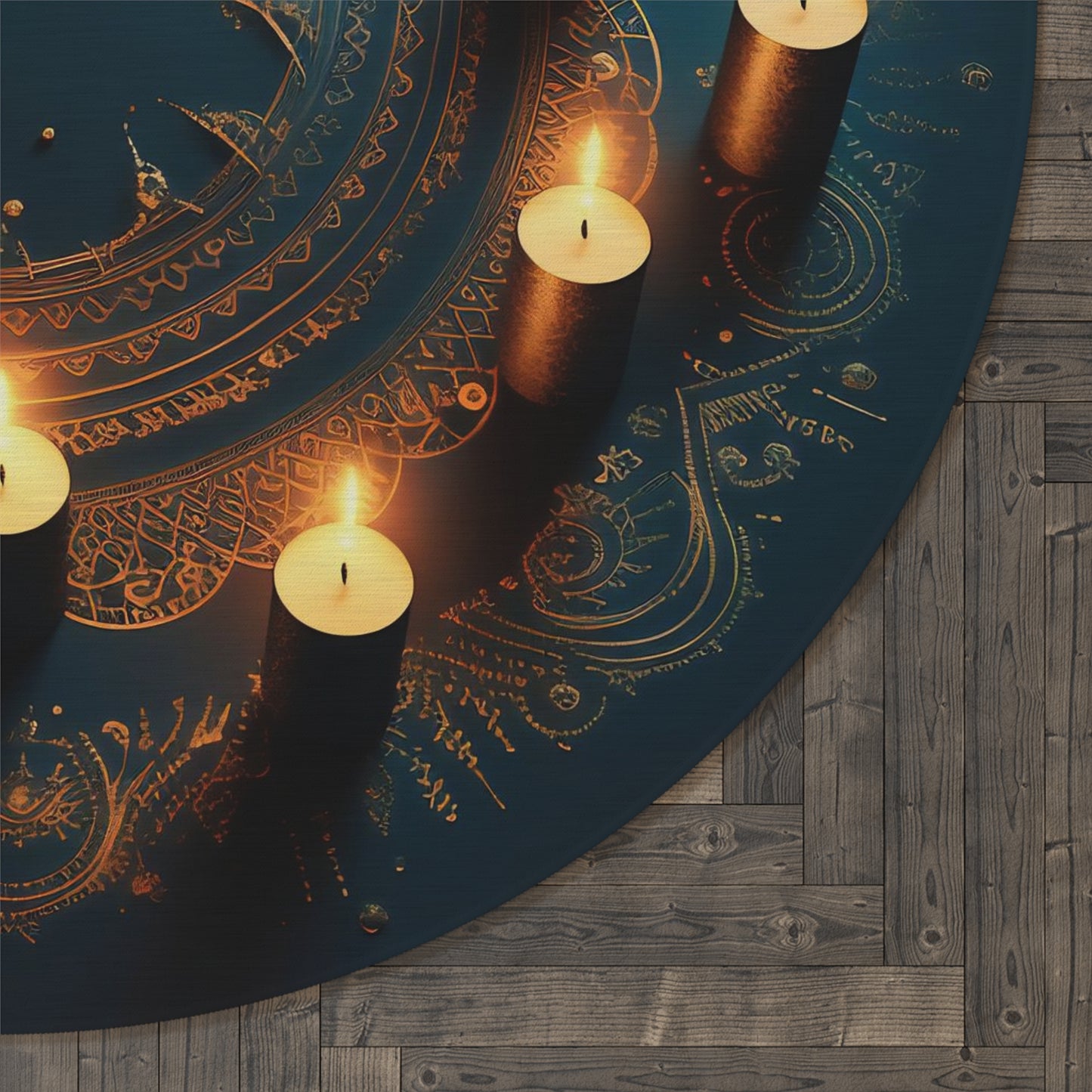 Sacred Ceremony 3D Round Meditation/Ritual Rug