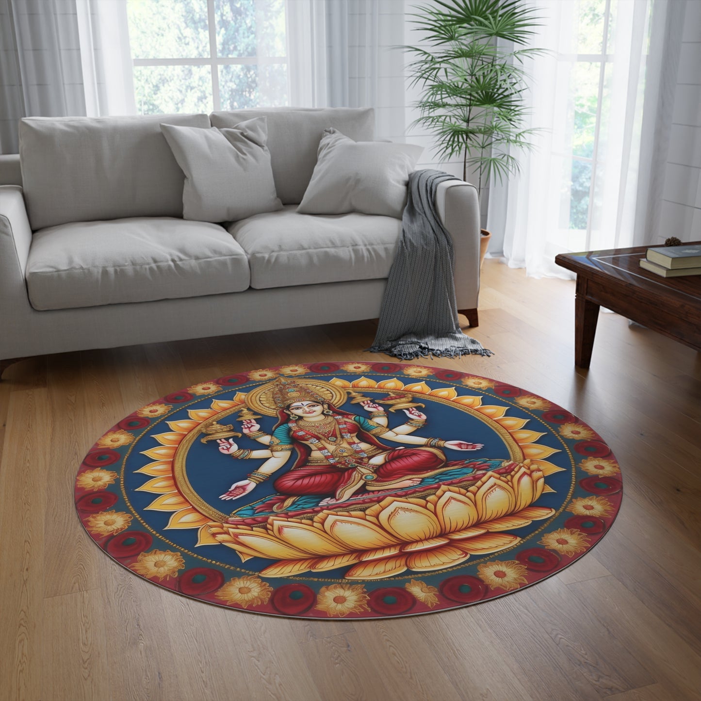 Lakshmi Round Meditation/Ritual Rug