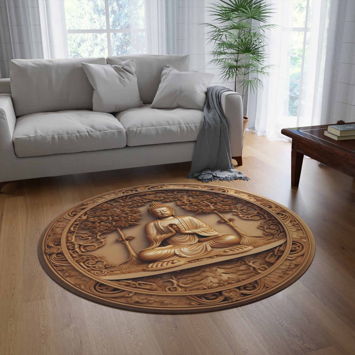 Buddha 3D #2 Round Meditation/Ritual Rug