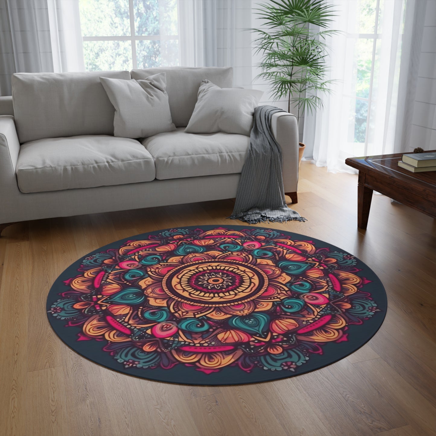 Mandala Round Meditation/Ritual Rug