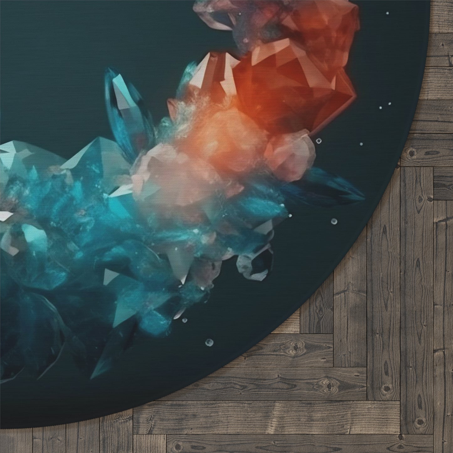 Crystal #2 Round Meditation/Ritual Rug