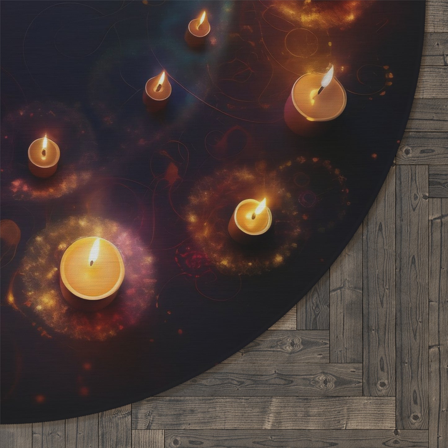 Candle Casting #1 Round Meditation/Ritual Rug