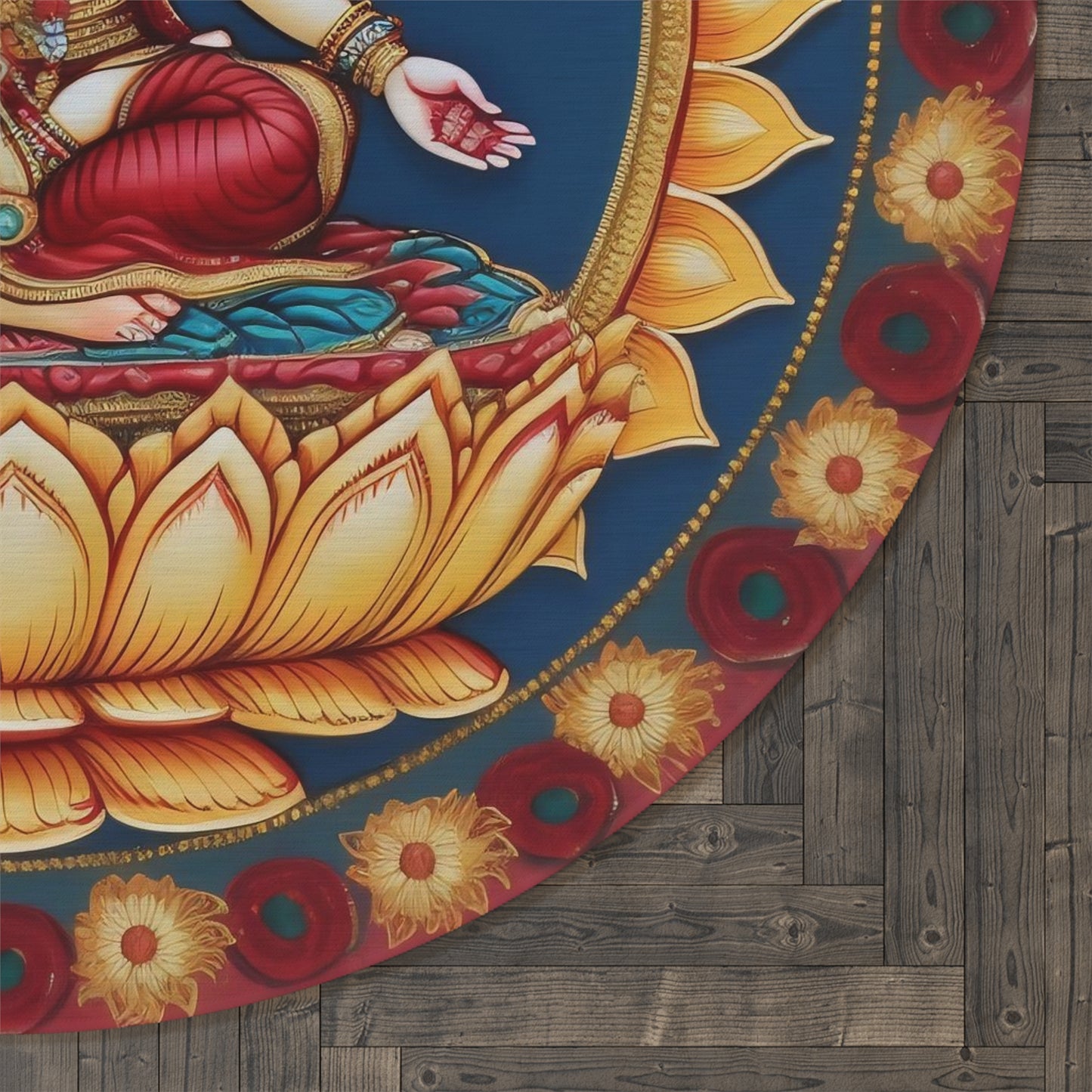 Lakshmi Round Meditation/Ritual Rug