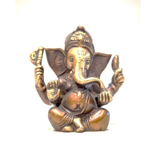 Brass Sitting Ganesha statue -remover of obstacles