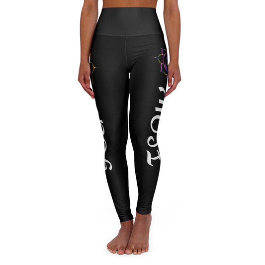 Yoga Flow OM High Waisted Yoga Healing Leggings (black)