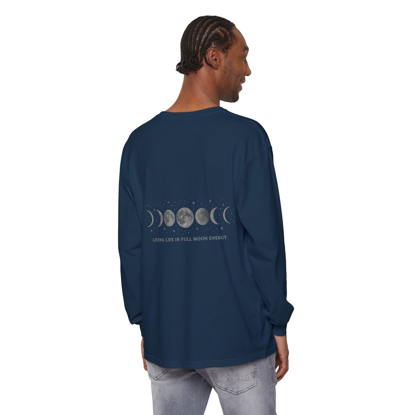 Full Moon Energy Long Sleeve T-Shirt, Celestial Apparel, Gifts for Moon Lovers, Astrology Tee, Spiritual Clothing, Unisex Moon Shirt