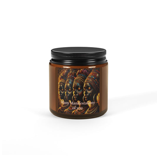 Soy Candle — 'Many Manifestations of You' Amber Jar Scented Candle