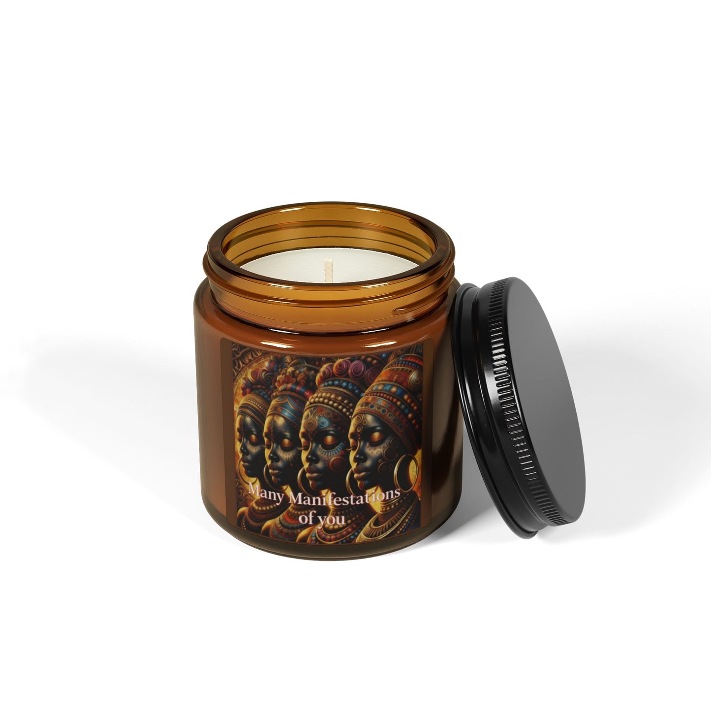 Soy Candle — 'Many Manifestations of You' Amber Jar Scented Candle