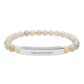 2026 Word of the Year Custom Engravable Natural Stone Stretch Bead Bracelet — Personalized Bar Bracelet