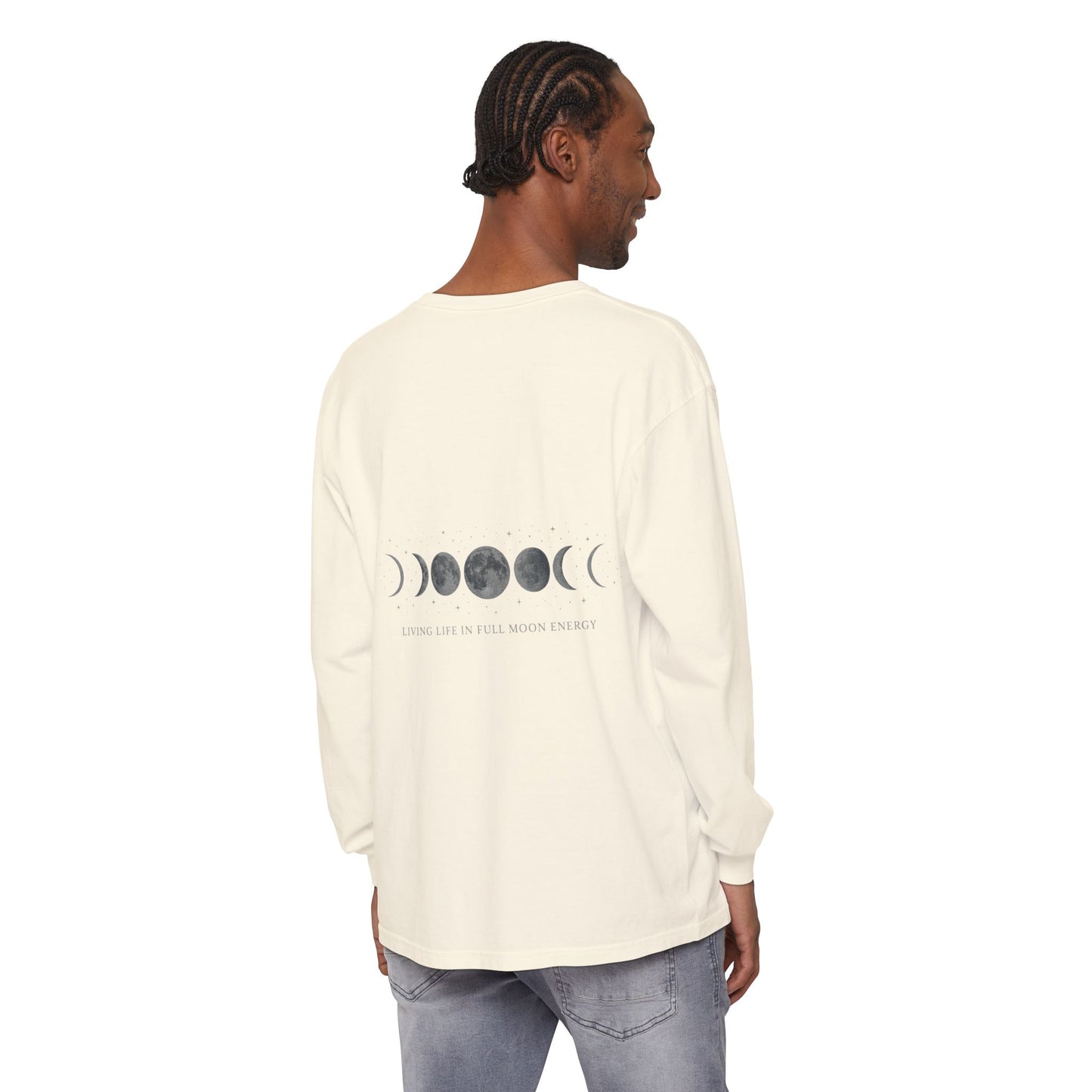 Full Moon Energy Long Sleeve T-Shirt, Celestial Apparel, Gifts for Moon Lovers, Astrology Tee, Spiritual Clothing, Unisex Moon Shirt
