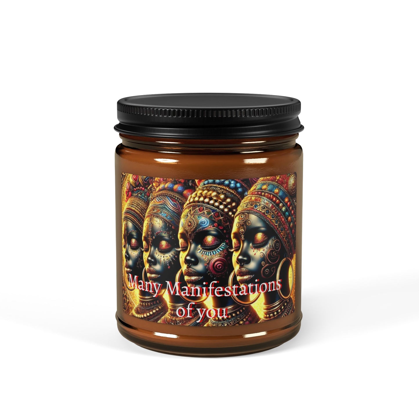 "Many Manifestation of You" Scented Soy Candle (Multi-Size, Amber Jar)