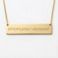 2026 Word of Manifestation Custom Engraved Necklace — Personalized Nameplate Pendant