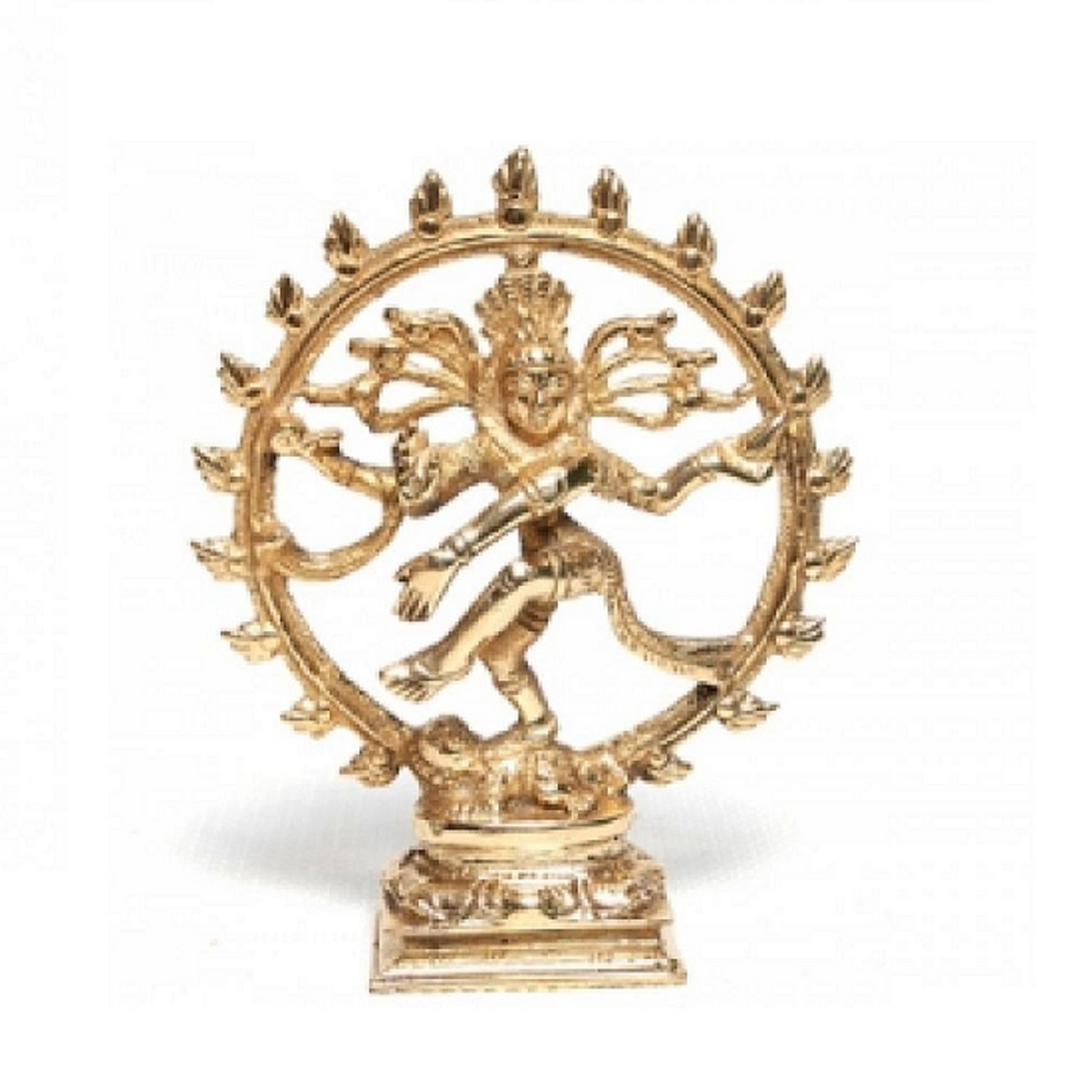 Dancing God Shiva (Natraj) Brass -  6" Height
